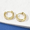 Brass Micro Pave Cubic Zirconia Hoop Earrings EJEW-M082-11G-2
