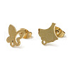 Ion Plating(IP) 304 Stainless Steel Stud Earring Findings STAS-I206-89G-2