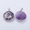 Natural Amethyst Pendants G-K234-B13-2