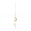 Glass Teardrop Big Pendant Decorations HJEW-M005-05C-G-1