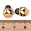 Natural Wood Spray Painted Self-adhesive Cabochons WOOD-N018-02-4