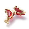 Brass Micro Pave Clear Cubic Zirconia Pendants ZIRC-P079-D01-09-2