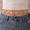Summer Beach Dyed Synthetic Turquoise Starfish & Natural Cowrie Shell Beaded Belly Chains WG33282-04-1