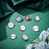 Unicraftale 36Pcs 3 Style 304 Stainless Steel Brooch Cabochon Settings STAS-UN0029-40-2