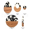 10Pcs 5 Style Resin & Walnut Wood Pendants RESI-LS0001-44-3