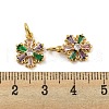 Brass Micro Pave Colorful Cubic Zirconia Pendants KK-G490-24G-3