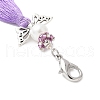 Angel Glass Pearl & MIYUKI Seed Beaded & Polycotton Tassel Pendant Decorations HJEW-MZ00198-05-2