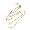 2.5MM Brass Flat Round Twisted Chain Necklaces NJEW-M108-26G-2