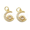 Brass Micro Pave Cubic Zirconia Charms KK-C092-23D-G-1