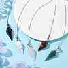 Natural & Synthetic Mixed Gemstone Pointed Dowsing Pendulums PALLOY-JF02609-02-2