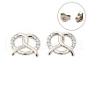 Brass Micro Pave Clear Cubic Zirconia Stud Earrings EJEW-M103-04P-4
