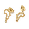 Ion Plating(IP) 304 Stainless Steel Stud Earring Findings STAS-I206-02G-2