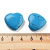 Mother's Day Gifts Heart Synthetic Turquoise  Palm Stones G-C134-06A-02-3