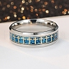 Bling Stainless Steel Cross Finger Ring for Easter EAER-PW0001-175H-3