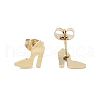 PVD Vacuum Plating 304 Stainless Steel Stud Earrings for Women EJEW-A048-14G-2