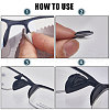 Gorgecraft 25 Pairs 5 Style Butterfly & Flat Round Anti-Slip Adhesive Soft Silicone Eyeglass Nose Pads FIND-GF0004-10-5