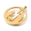304 Stainless Steel Pendants STAS-S178-04G-2