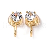 Brass Micro Pave Cubic Zirconia Ear Cuff Findings KK-F898-15C-G-1