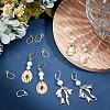 CREATCABIN 44Pcs 2 Color Brass Leverback Earring Findings KK-CN0003-05-4
