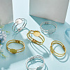 GOMAKERER 6Pcs 2 Colors Brass Bangle Makings FIND-GO0002-78-4