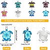 SUPERFINDINGS 48Pcs 8 Colors Alloy Enamel Connector Charms ENAM-FH0001-38-2