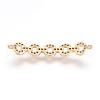 Brass Micro Pave Cubic Zirconia Links ZIRC-E124-46G-2