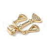 Rack Plating Brass Micro Pave Cubic Zirconia Pendants KK-F848-04G-3