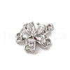 Brass Micro Pave Cubic Zirconia Charms KK-D371-04B-P-2