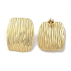 Stripe Rectangle 304 Stainless Steel Stud Earrings for Women EJEW-I303-05G-1