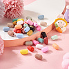 42Pcs 21 Colors Oval Silicone Focal Beads SIL-TA0001-69-6