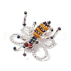 2Pcs Handmade Glass Seed Beads Woven Pendants PALLOY-MZ00214-4