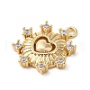 Brass Micro Pave Cubic Zirconia Charms KK-D091-01G-2