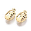 Tibetan Style Alloy Kitten Pendants TIBEP-R219-AG-LF-2