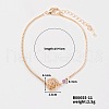 Cute and Stylish Flower Brass Rhinestone Charm Bracelets for European and American KS5683-11-1