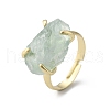 Natural Fluorite Finger Rings RJEW-B122-01G-01-4