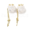 Handmade Polymer Clay Rhinestone Tassel Dangle Beads CLAY-H003-01G-01-1