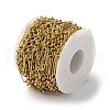 304 Stainless Steel Textured Rectangle with Rolo Chains CHS-R020-07G-02-3