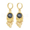 Rack Plating Brass Dangle Earrings for Women EJEW-M260-24G-2