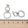 304 Stainless Steel Polymer Clay Ring Stud Earrings EJEW-V004-04P-5