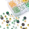 414Pcs 8 Style Heart & Flat Round Opaque/Transparent Acrylic Beads MACR-YW0001-46-4