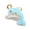 Marine Animal Alloy Enamel Pendants ENAM-A145-04G-02-1