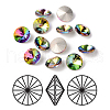 K9 Glass Pointed Back Rhinestone Cabochons RGLA-E009-007-1