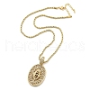 Brass Cubic Zirconia Pendant Necklaces for Women NJEW-U034-02A-G-4