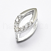 Anti-Tarnish Rhodium Plated 925 Sterling Silver Micro Pave Cubic Zirconia Pendant Bails STER-E053-07P-1