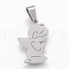 Tarnish Resistant 304 Stainless Steel Pendants X-STAS-F165-39P-2