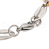 201 Stainless Steel Oval Link Chain Bracelets BJEW-B078-105GP-3