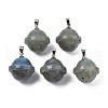 Natural Labradorite Pendants PORC-T132-053C-1