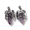 Natural Amethyst Pointed Pendants G-B042-04P-54-2