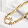 Brass Micro Pave Cubic Zirconia Link Bracelets BJEW-M050-06G-01-2