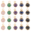 SUPERFINDINGS 4 Sets Natural Mixed Stone Copper Wire Wrapped Pendants FIND-FH0009-11-1